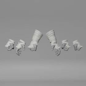1/6 Scale Action Figure Wrists and Hands: Wrapped (Vigilante)