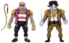 (Non Mint) Neca Teenage Mutant Ninja Turtles (TMNT) Pirate Rocksteady & Bebop 2