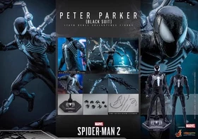 Hot Toys VGM56A/B Spider-Man 2 Peter Parker Venom Black Suit 1/6 Action Figure
