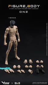 VTOYS X BMS 1:12 Male Flexible 6" Model Doll Action Figure Jointed Body&Head Toy