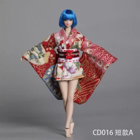 1/12 Scale Female Soldier Kimono Model for 6" TBLeague Figure
