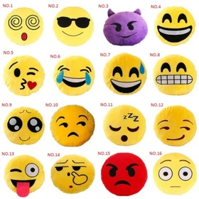 1Pc 30CM Cute Emoji Cushion Home Smiley Face Pillow Stuffed Toy Soft Plush