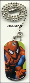 MARVEL SUPER HERO METAL DOG TAG LIGHT FAN LAMP PULLS QUICK CONNECTOR SPIDERMAN 