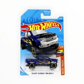 Hot Wheels '19 Chevy Silverado Trail Boss LT 83/250 - Blue - 2019 Mainline A