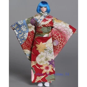 1/12 Scale Kimono Dress Belt Clothes For 6" Female PH TBL Action Figure Body