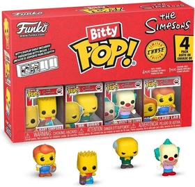 Funko Pop! Bitty: The Simpsons Mini Figures 4-Pack &ndash; Choose Characters &ndash; Mystery