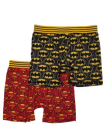 Justice League DC Comics Mens 2-Pack Batman & Superman Boxer Briefs Boxers SMALL
