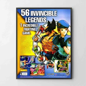 Poster Marvel Vs Capcom 2 Sega Dreamcast Glossy Unframed Poster Print G0651