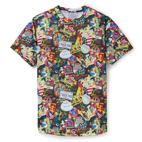 Disney Pin Trading 25th Anniversary All-over Collage Print Adult T-shirt, S