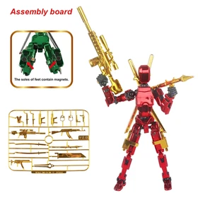 Titan 13 Multi-Jointed Movable Robot Action Figure with Dog Character Toy Gift