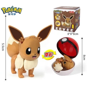Pokemon Action Figures Toy Set Pikachu Gengar Dragonite Snorlax Pokeball