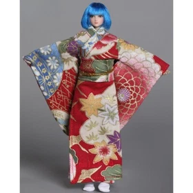 1/12 Female Japanese Kimono Dress Ancient Clothes for 6'' PHTBL Action Figure