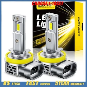 AUXITO H11 LED Headlight Bulbs High/Low Beam 6500K White 48000LM Plug&Play 2-20X