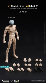 VTOYS X BMS 1:12 Male Super Flexible Doll 6" Action Figure Jointed Body w/ Head