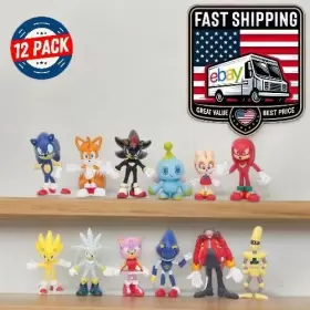 TUWJ12X AWYSA Sonic Action Figures Pvc Movable Joints Cartoon