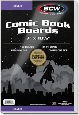 1-BBSIL BCW Comic Book Backing Boards Pack Acid