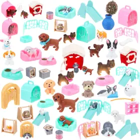 BEUPY0001 BEUPY Dog Figures Playset Toy Care Role Play