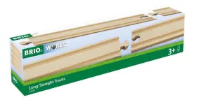 312350333411 BRIO Straight Wooden Train Tracks Expandable