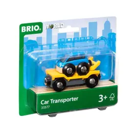 312350335774 BRIO Car Transporter Wooden Toy Train Set