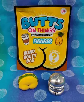 603154047459 BUTTS ON THINGS Burger Taco Figure