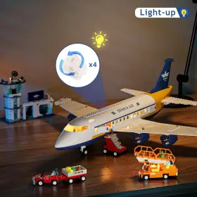 0918-93 DEMKIA Passenger Airplane Set Led Light Toy #3
