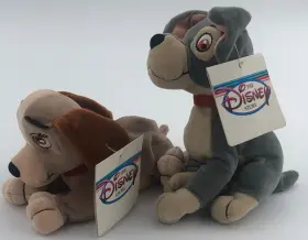 437030096053 DISNEY Lady Tramp Dog Bean Bag Stuffed #2