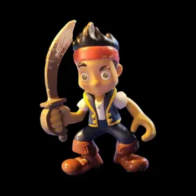W5262 DISNEY Jake Neverland Pirates Figure Cake Topper Toy