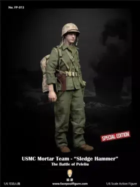 FP-013B FACEPOOL Scale Usmc Mortar Team Sledge Hammer Figure #3