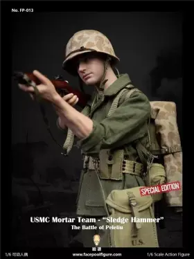 FP-013B FACEPOOL Scale Usmc Mortar Team Sledge Hammer Figure