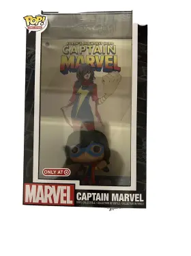 889698666442 FUNKO Pop Comic Covers Captain Marvel Print Khan