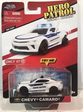 801310140468 JADA Hero Patrol Lights Chevy Camaro Car