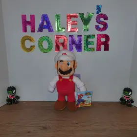 192995409866 JAKKS PACIFIC Fire Mario Stuffed Toy Nintendo