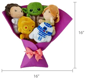 886144162718 JUST PLAY Valentines Leia Luke Yoda Bouquet #3