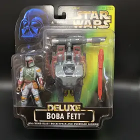 076281696386 KENNER Star Wars Potf Deluxe Boba Fett Action