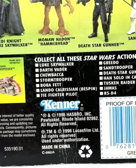 96906 KENNER Star Wars Potf Greedo Action Figure #3