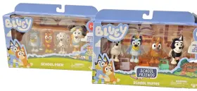 17339 LUDO Bluey School Pack Mates Rusty Calypso Pretzel