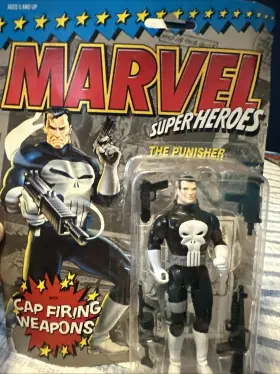 4806 MARVEL Heroes Punisher Toy Biz Cap Firing Weapons
