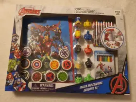 077764694363 MARVEL Avengers Superheroes Eraser Coloring Book
