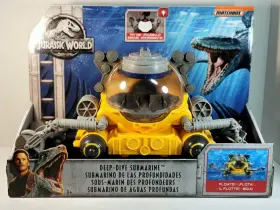FNF43 MATCHBOX Jurassic Dive Submarine Submerges Floats Up