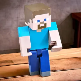 05990B MATTEL Minecraft Steve Action Figure Pixel Scale #2