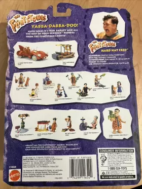 11654-0910 MATTEL Nos Flintstones Hat Fred Action Figure #2