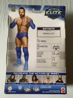 887961085532 MATTEL Wwe Wwf Animal Dave Batista Elite Toy #2