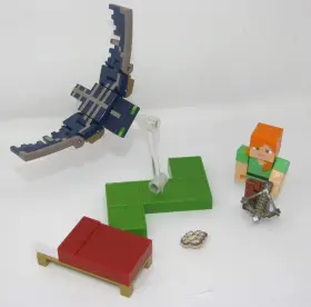 GTT53 MATTEL Minecraft Portal Figure Alex Vs Phantom