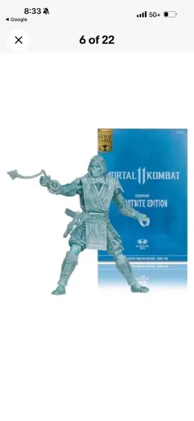 11099 MCFARLANE TOYS Mortal Kombat Scorpion Frostbite Label