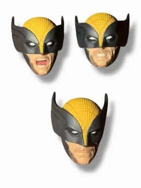 696198762143 MEZCO Collective Marvel Deadpool Wolverine Heads