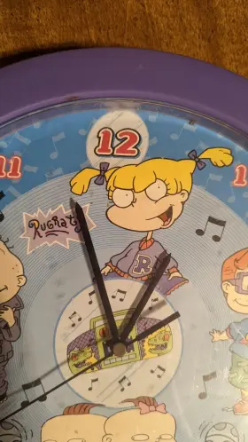 60-1187 MGA Nickelodeon Rugrats Wall Clock Fun Phrases Hour #2