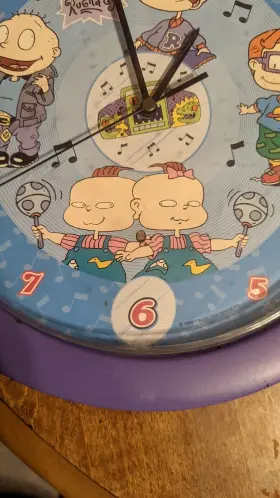60-1187 MGA Nickelodeon Rugrats Wall Clock Fun Phrases Hour #3