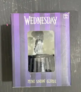 922348148529 MGM Box Wednesday Collectible Mini Snow Globe