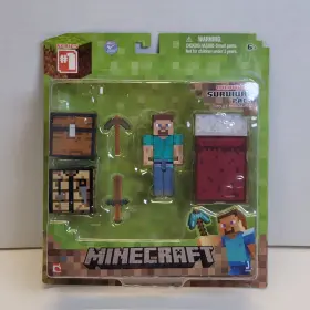 681326164500 MINECRAFT Overworld Player Survival Pack Playset