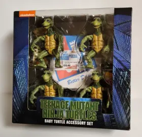 634482540640 NECA Tmnt Baby Turtle Set Action Figure Pack Box